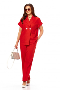 Брюки, жакет Taita plus 2617/2 красный - фото 3