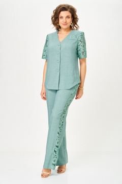 Брюки, жакет Vilena 1151 полынь - фото 1