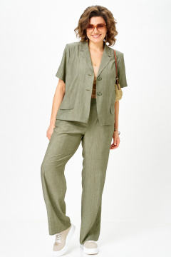 Брюки, жакет Vilena 1170 хаки - фото 2