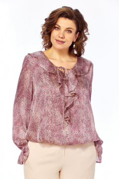 Блуза Ольга Стиль С-889 бордовый - фото 2