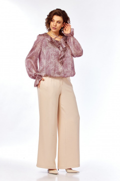 Блуза Ольга Стиль С-889 бордовый - фото 5