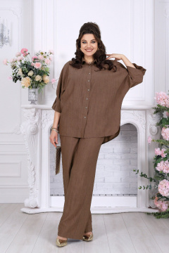 Блуза, брюки Ninele 6122 коричневый - фото 2