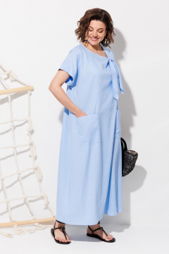 Платье ANASTASIA MAK 1326 голубой - фото 4