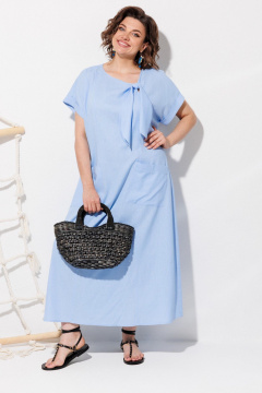 Платье ANASTASIA MAK 1326 голубой - фото 3