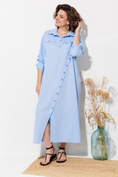 Платье ANASTASIA MAK 1330 голубой - фото 3