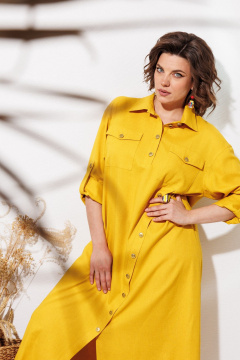 Платье ANASTASIA MAK 1330 желтый - фото 4