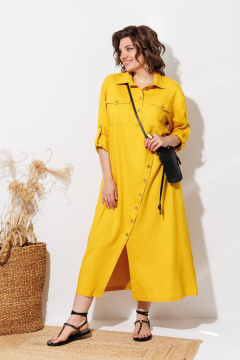 Платье ANASTASIA MAK 1330 желтый - фото 2