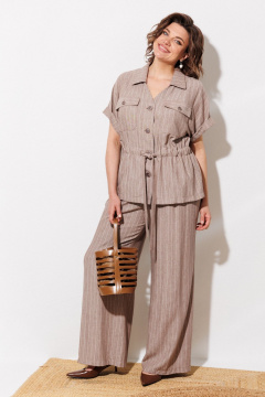 Брюки, рубашка ANASTASIA MAK 1337 какао - фото 2