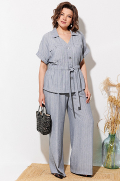 Брюки, рубашка ANASTASIA MAK 1337 светло-серый - фото 3