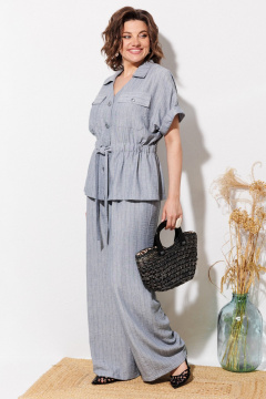 Брюки, рубашка ANASTASIA MAK 1337 светло-серый - фото 2