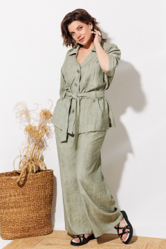 Брюки, рубашка ANASTASIA MAK 1339 мох - фото 4