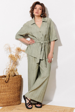 Брюки, рубашка ANASTASIA MAK 1339 мох - фото 1