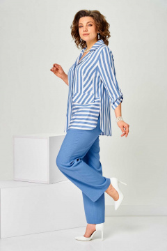 Блуза, брюки Асолия 1518 голубой - фото 4