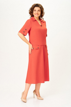 Блуза, юбка DaLi 3750.2 терракот - фото 1
