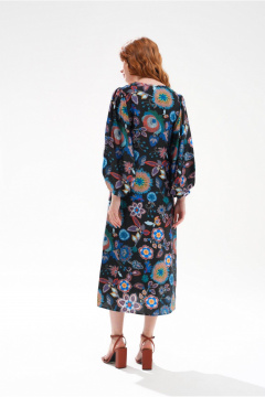 Платье Nelva 51724 черный_с_принтом - фото 4