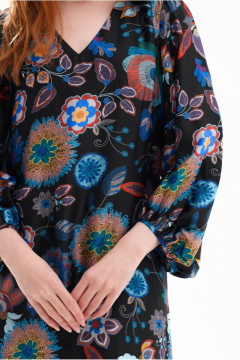 Платье Nelva 51724 черный_с_принтом - фото 3