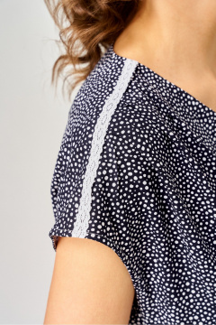 Блуза DaLi 5824 синий_горох - фото 4