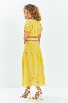 Платье Euromoda 721 желтый - фото 3