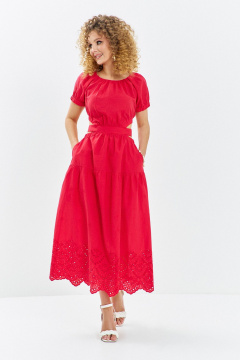 Платье Euromoda 721 красный - фото 2