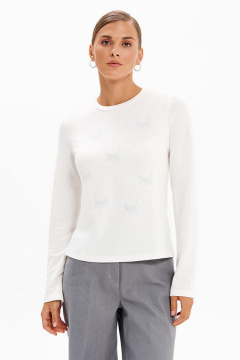Лонгслив Nelva 23390 молочный - фото 1