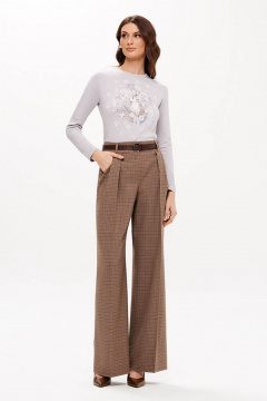 Лонгслив Nelva 23400 светло-серый - фото 2