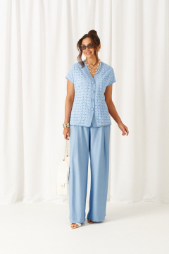 Брюки, жакет Beautiful&Free 6474 голубой - фото 1