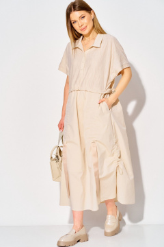 Платье Laikony L-254 бежевый - фото 5