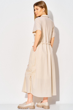 Платье Laikony L-254 бежевый - фото 3