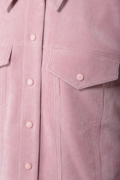 Жакет свободного кроя из вельвета с имитацией карманов Линия Л А-1860 пыльно_ розовый - фото 3