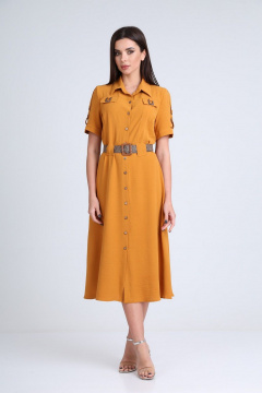 Платье Moda Versal П-2298 горчица - фото 1