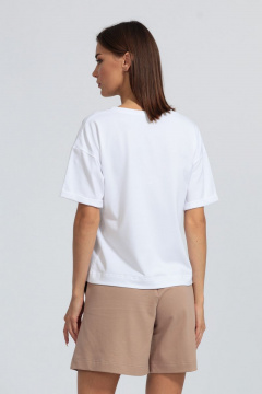 Футболка с подворотом рукава, свободная из хлопка Kivviwear 4026.02 - фото 4