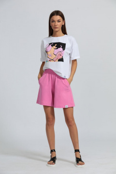 Футболка с подворотом рукава, свободная из хлопка Kivviwear 4026.03 - фото 5