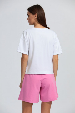 Футболка с подворотом рукава, свободная из хлопка Kivviwear 4026.03 - фото 4