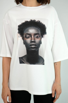 Футболка свободного кроя из хлопка для круглогодичного стиля Kivviwear 4034.06 - фото 2