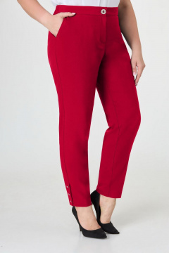 Костюм двубортный из ткани с эффектом жатки, демисезонный Swallow 388 красный - фото 4