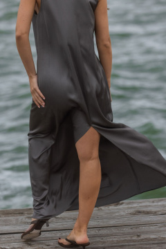 Платье EL VIENTO 3005-MX графитовый - фото 5