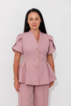 Брюки, жакет Ambera Style 2156-3 пыльная роза - фото 4