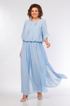Блуза, юбка Mira Fashion 5687 голубой - фото 1