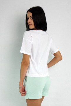 Футболка с рукавами и подворотом из хлопка для повседневных образов Kivviwear 4026.10 - фото 5