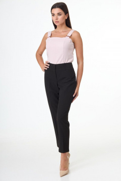 Базовый топ из текстиля с декоративными бретелями Anelli 544 розовый - фото 3