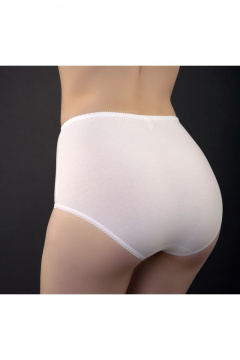 Трусы из эластичного трикотажа с кружева отделкой Verally 1093-2 белый - фото 2