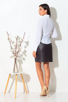 Элегантный женский тройка костюм жакет, рубашка и юбка Fortuna ШЖ 428 - фото 5