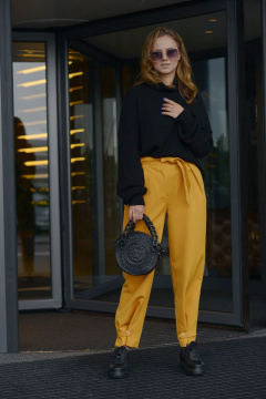 Прямые брюки с високосной посадкой и съемным поясом Anna Majewska 1466 - фото 1