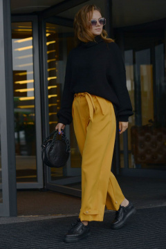 Прямые брюки с високосной посадкой и съемным поясом Anna Majewska 1466 - фото 2