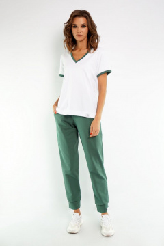 Круглогодичный трикотажный джемпер с V-образным вырезом Kivviwear 4038.01 - фото 2