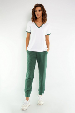 Круглогодичный трикотажный джемпер с V-образным вырезом Kivviwear 4038.01 - фото 1