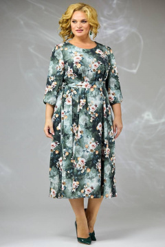 Демисезонное платье свободного силуэта с поясом Angelina & Сo 580/1 - фото 4