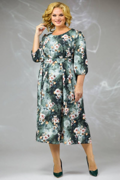 Демисезонное платье свободного силуэта с поясом Angelina & Сo 580/1 - фото 3