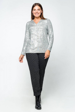 Джемпер из трикотажа на каждый день и для наряда La rouge 3184 серебро - фото 2