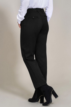 Демисезонные черные классические брюки с резинкой Mirolia 941 черный - фото 3